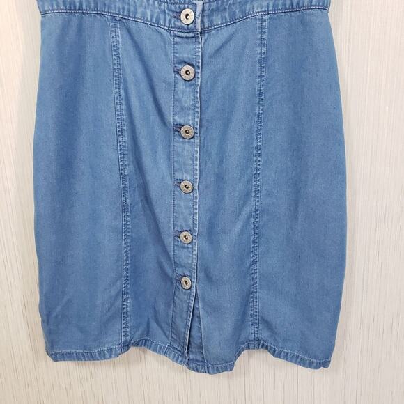 BB Dakota NWT button front jumper bustier style chambray dress woman's size 6 - Picture 9 of 10